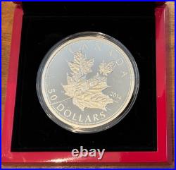 Canada 2014 5oz Silver Maple Leaf $50 Silver
