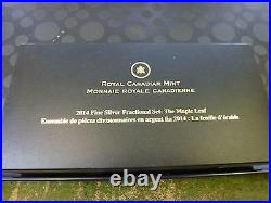 Canada 2014 Maple Leaf 5-coin Reverse Proof 99.99% Silver Set In Rcm Box + Coa