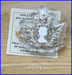 Canada 2018 $20 Fine Silver Coin 30th Anniversary of the Silver Maple Leaf