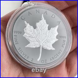 Canada 2019 $10 Ten Dollar 2oz Two Ounce Fine Silver Maple Leaf Coin Boxed