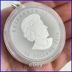 Canada 2019 $10 Ten Dollar 2oz Two Ounce Fine Silver Maple Leaf Coin Boxed