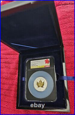 Canada 2019 SILVER 3oz Gold Maple Leaf Anniversary Incuse NGC Reverse Proof 70