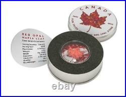 Canada 2020 5$ Maple Leaf Metallic & RED Opal 1 Oz Silver Coin