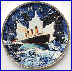 Canada 2020 Maple Leaf 5 Dollars Titanic Colored 1 Oz Silver. 999 Canada 2020 Maple Leaf 5 Dollars Titanic Colored 1 Oz Silver. 999
