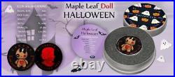 Canada 2022 $5 Maple Leaf HALLOOD Doll 1oz Silver Coin with Polymer