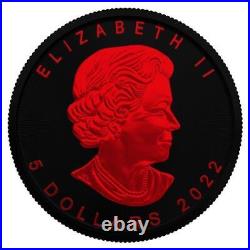 Canada 2022 $5 Maple Leaf HALLOOD Dracula 1 Oz Silver Coin with Polymer