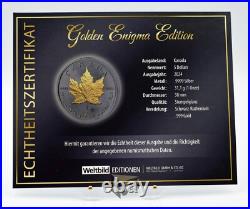 Canada 2024 Maple Leaf Golden Enigma Edition 1 Oz Silver Coin