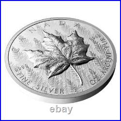 Canada 2024 Silver Maple Leaf UHR 1 oz. $20 Ultra High Relief. 9999 pure Forest