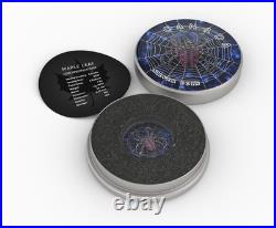 Canada 2025 $5 Maple Leaf Blue Spider 1 oz Silver Coin with Bejeweled Insert