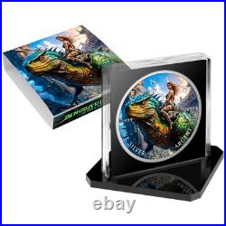 Canada 2025 Maple Leaf -Dinosaur Rider Edition 1 oz Colorised Silver Art Coin