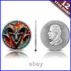 Canada 2025 Maple Leaf -Stone Zodiac Aries Edition 1 oz Colorised Silver Coin