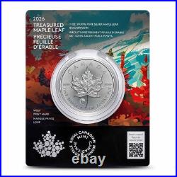 Canada 2026 Treasured Maple Leaf Wolf 1 OZ Pure Silver Bullion Coin