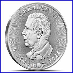 Canada 2026 Treasured Maple Leaf Wolf 1 OZ Pure Silver Bullion Coin