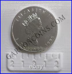 Canada 5 Dollars 1995 1 Ounce Pure Silver Maple Leaf