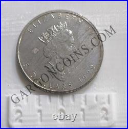 Canada 5 Dollars 1999 1 Ounce Pure Silver Maple Leaf