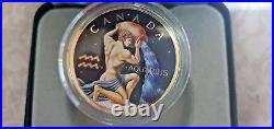 Canada 5 Dollars 1Oz Maple Leaf Zodiac Aquarius 2018 Silver 0.999 Brilliant UNC