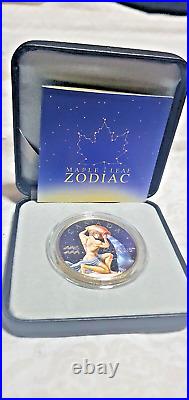 Canada 5 Dollars 1Oz Maple Leaf Zodiac Aquarius 2018 Silver 0.999 Brilliant UNC