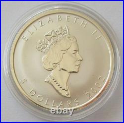 Canada 5 Dollars 2002 Maple Leaf Lunar Horse Privy 1 Oz Silver