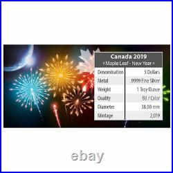 Canada 5 Dollars 2019 Maple Leaf Around the Globe 1 oz 0.9999 Silver