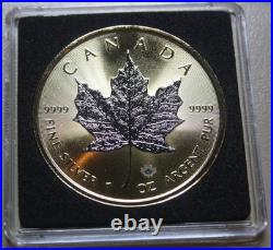 Canada 5 Dollars 2020 Silver 1 oz F#7387 Maple Leaf Rhodium and Gold Plated