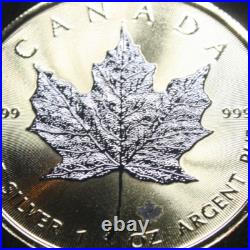 Canada 5 Dollars 2020 Silver 1 oz F#7387 Maple Leaf Rhodium and Gold Plated