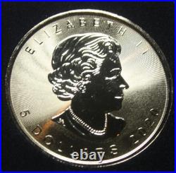 Canada 5 Dollars 2020 Silver 1 oz F#7387 Maple Leaf Rhodium and Gold Plated