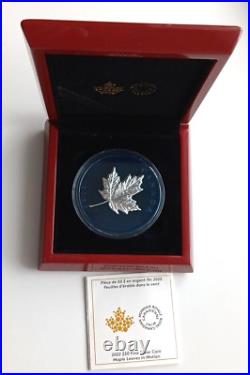 Canada 50 Dolllars 2022 5oz MAPLE LEAF Blue Rhodium (Silver Coin)