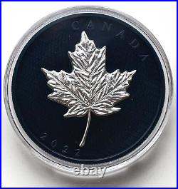 Canada 50 Dolllars 2022 5oz MAPLE LEAF Blue Rhodium (Silver Coin)