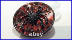 Canada Bejeweled Black Spider 1oz Silver Maple Leaf Swarovski Crystals 100pcs