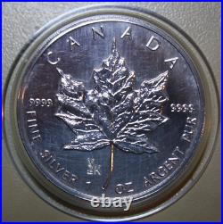 Canada Maple 5 Dollars 1999 Silver 1 oz F#5732 KM#187.9 Privy Y2K Only 10,000