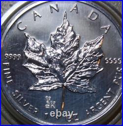 Canada Maple 5 Dollars 1999 Silver 1 oz F#5732 KM#187.9 Privy Y2K Only 10,000