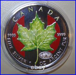 Canada Maple 5 Dollars 2000 Silver 1 oz F#5730 Privy Fireworks-Spring-Spring