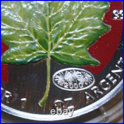 Canada Maple 5 Dollars 2000 Silver 1 oz F#5730 Privy Fireworks-Spring-Spring