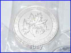 Canada Maple Leaf 1.5 oz Silver 2015 Silver Coin Excellent Canada Silver 2 Pieces