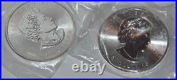 Canada Maple Leaf 1.5 oz Silver 2015 Silver Coin Excellent Canada Silver 2 Pieces