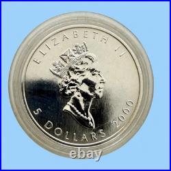 Canada Maple Leaf 2000 $5 1oz Silver 9999 Fireworks Privy Ed. 403,652 Capsule