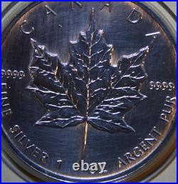 Canada Maple Leaf $5 1996 Silver 1 Oz F#5510 ST-BU in Capsule 1. Output