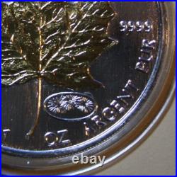 Canada Maple Leaf $5 1999-2000 Silver 1 oz F#5359 Privy Fireworks Guild