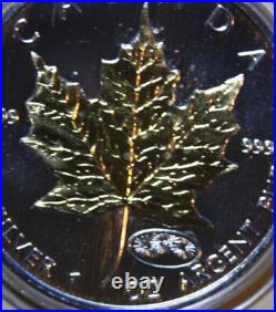 Canada Maple Leaf $5 1999-2000 Silver 1 oz F#5359 Privy Fireworks Guild