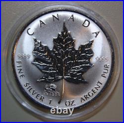 Canada Maple Leaf $5 2000 Silver 1 oz F#5357 Reverse Proof Privy Dragon