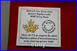 Canada Maple Leaf 5 Dollar 2014 1 OZ F #4986 Privy Mark World Money Fair