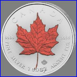 Canada Maple Leaf Four Seasons Year of Glass 4 x 1 oz Color 999 Silver