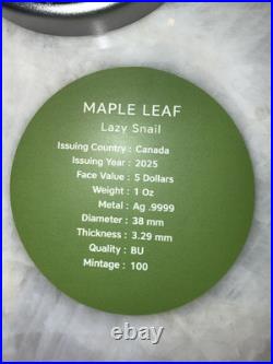 Canada Maple Leaf Privy 1 Oz Of Silver Mintage 100 Very Rare Uncirculated. 999