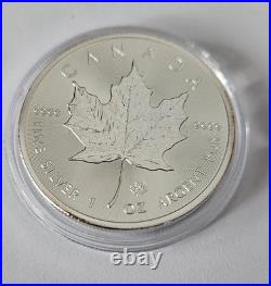 Canada Maple Leaf Troy 1oz Silver Coin. 999 Sterling Silver