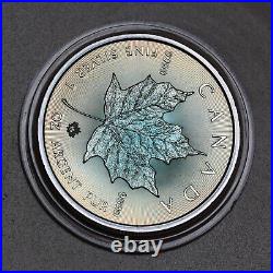 Canada Maple leaf 1 oz toning Silver coin Toned by Gump NO. 20230615 02