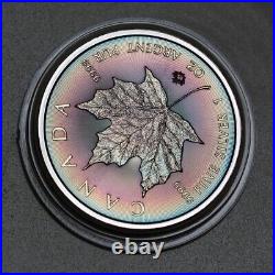 Canada Maple leaf 1 oz toning Silver coin Toned by Gump NO. 20230615 15