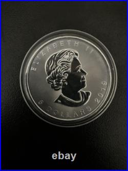 Canadian Maple Leaf 1 Oz. 9999 Fine Silver Bullion Coin In Free Capsule