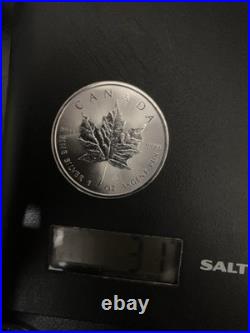 Canadian Maple Leaf 1 Oz. 9999 Fine Silver Bullion Coin In Free Capsule