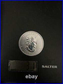 Canadian Maple Leaf 1 Oz. 9999 Fine Silver Bullion Coin In Free Capsule