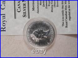 Canadian Maple Leaf 1 oz Silver 1991 mint condition + Free clear coin capsule